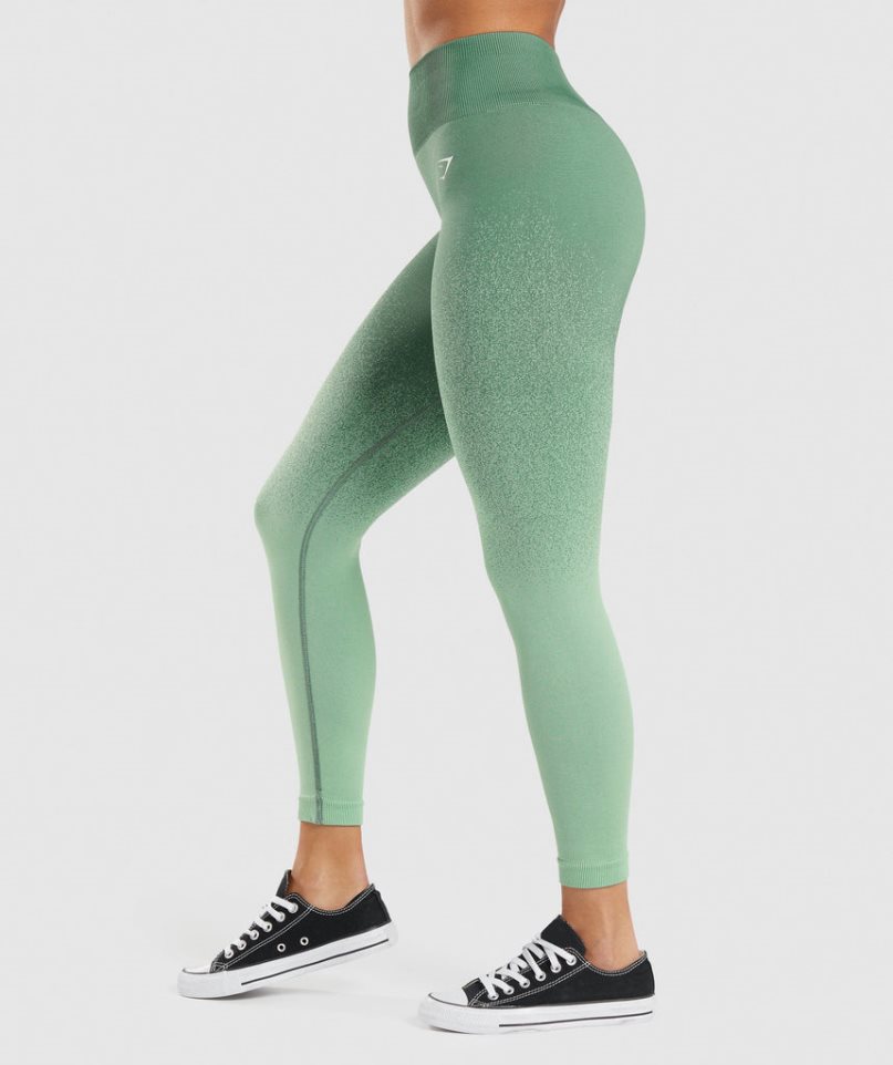 Women's Gymshark Adapt Ombre Seamless Leggings Green | NZ 6VBTLA